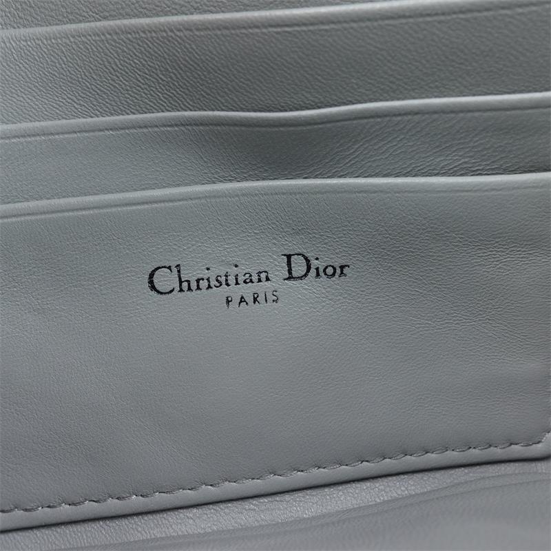 Pre-owned Dior Caro Grey Lambskin Shoulder Bag - HZ