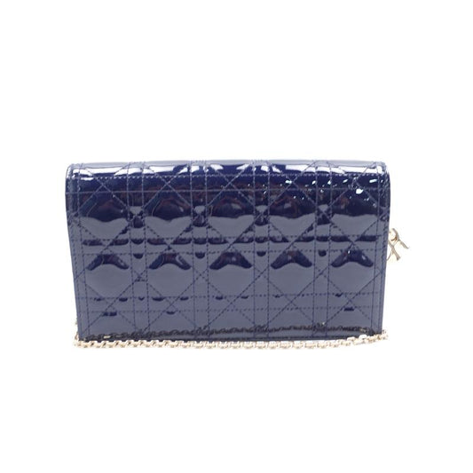 Pre-owned Dior Blue Lady Micro Vernis Shoulder Bag-HZ