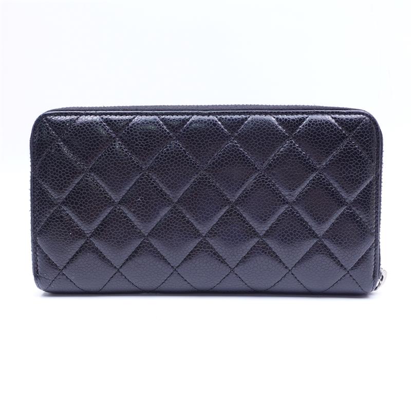 Chanel Black Caviar Zippy Wallet-TS