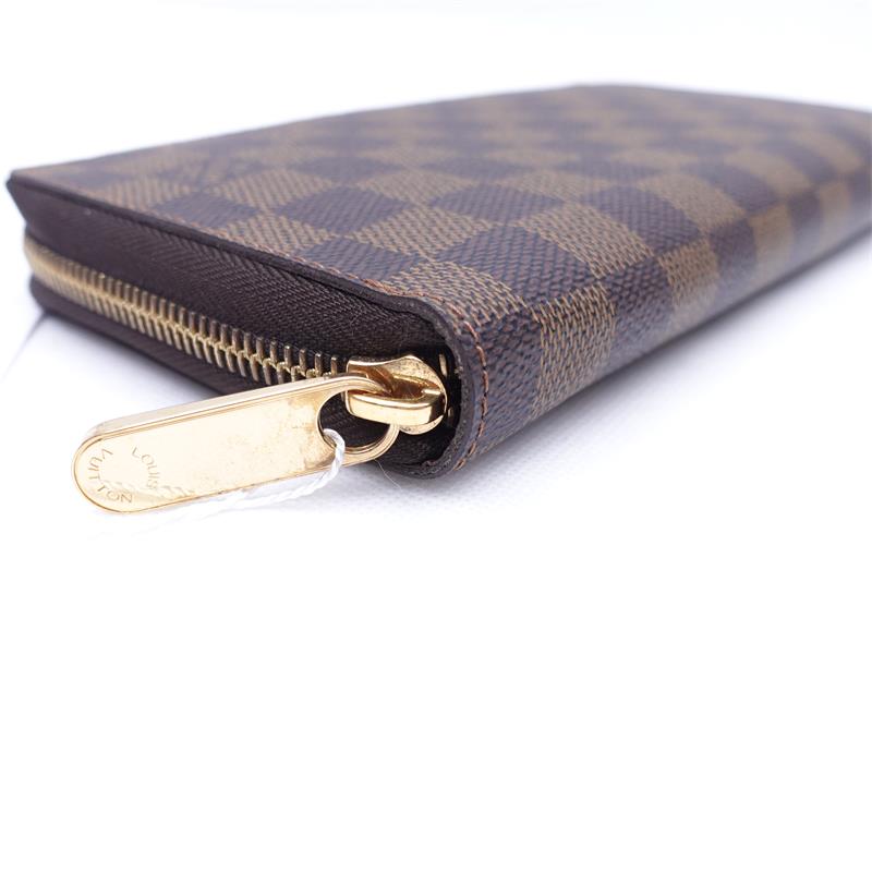 Pre-owned Louis Vuitton Damier Eben Coated Canvas Long Wallet