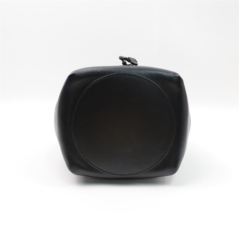 Pre-owned Burberry Bucket Black Calfskin Crossbody Bag-HZ