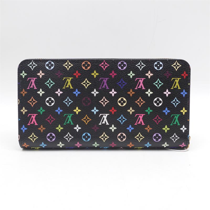 【DEAL】Pre-owned Louis Vuitton Black Multi Color Zippy Coated Canvas -HZ