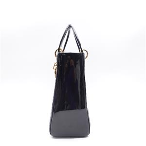 【DEAL】Pre-owned DIOR Patent Leather Shoulder Bags Lady Black Shoulder Bag-HZTT