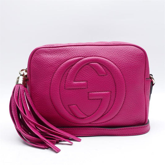 【DEAL】Pre-owned Gucci SOHO Camera Fushia Pink Calfskin Shoulder Bag - HZTT