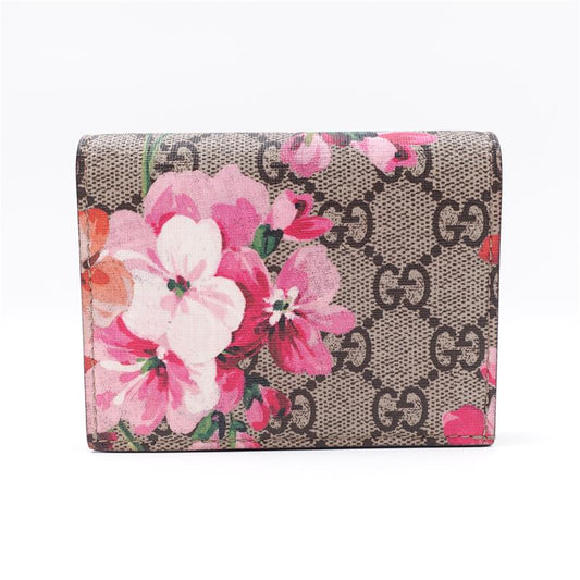 【DEAL】Pre-owned Gucci GG Bloom Pink Coated Canvas Short Wallet