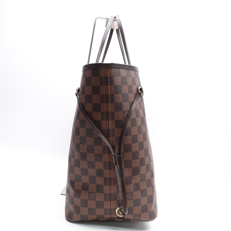 Pre-owned Louis Vuitton Neverfull GM Damier Ebene Coated Canvas Tote Bag With Red Interior