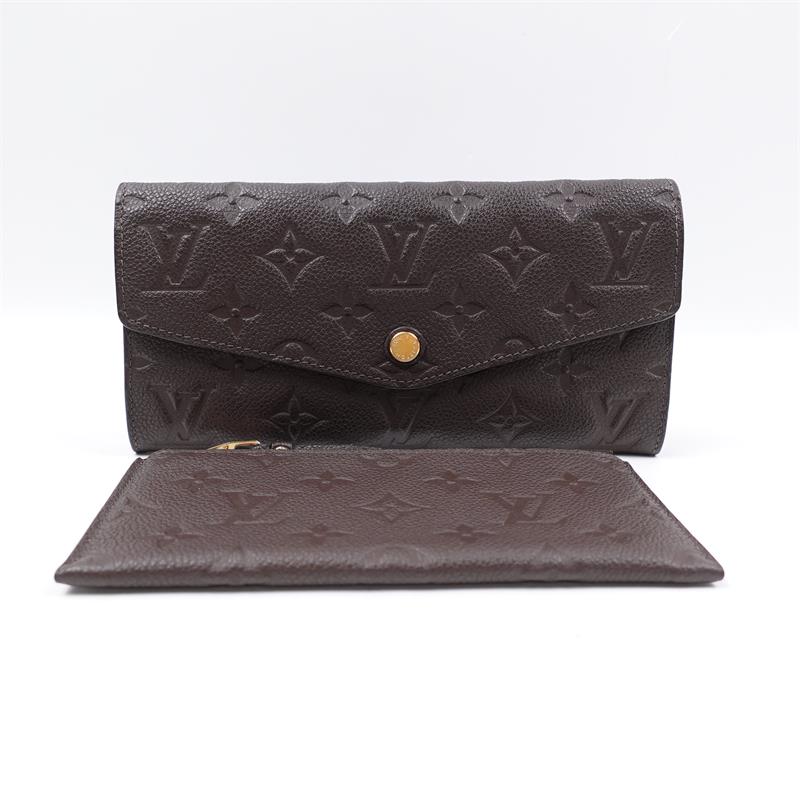 Pre-owned Louis Vuitton Sarah Brown Calfskin Wallet