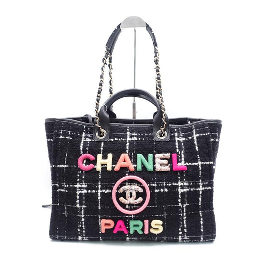 Pew-owned Chanel DeauVille Black Canvas Tote