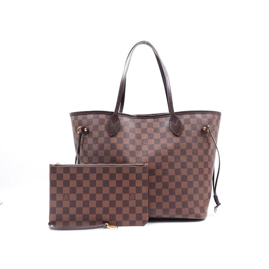 Pre-owned Louis Vuitton Neverfull Damier Eben Coaated Canvas Tote