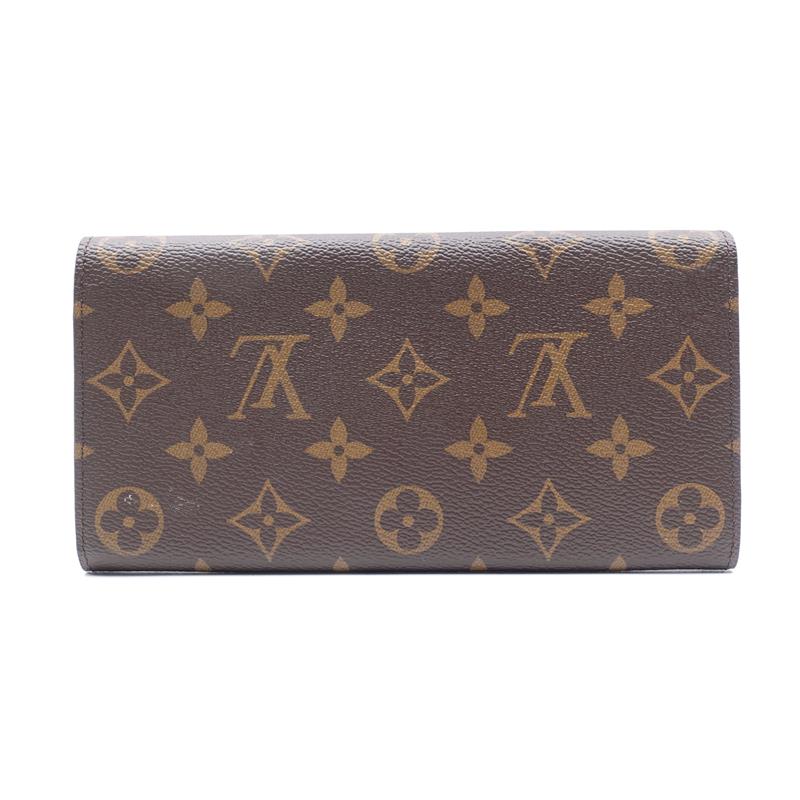 Pre-owned Louis Vuitton Canvas Small Leather Goods Emilie Rose Pink Short Wallet