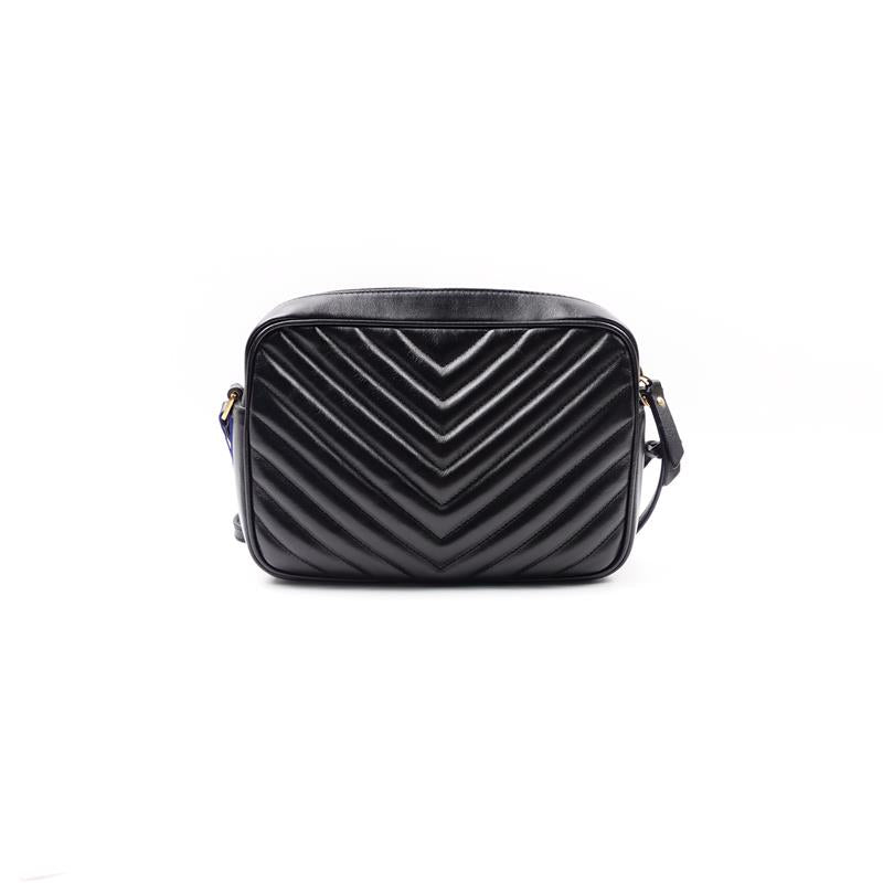 Pre-owned Saint Laurent Loulou Camera Black Calfskin Crossbody Bag