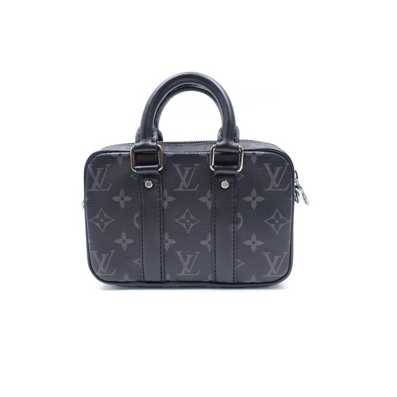 Pre-owned Louis Vuitton Black Coated Canvas Shoulder Bag