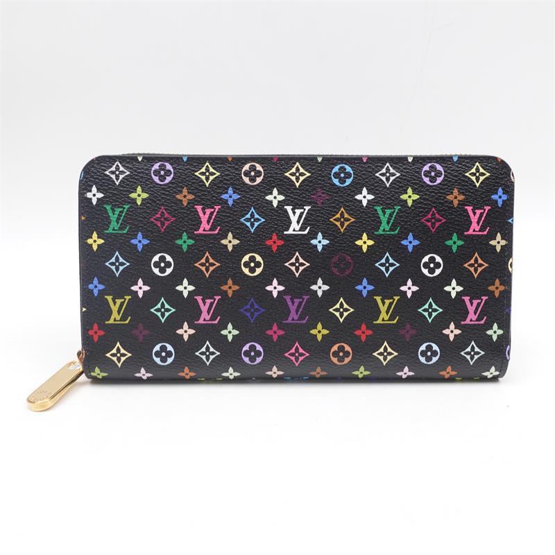 【DEAL】Pre-owned Louis Vuitton Black Multi Color Zippy Coated Canvas -HZ