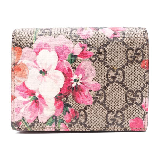 Gucci Bloom Flower Coated Canvas Short Wallet-TS