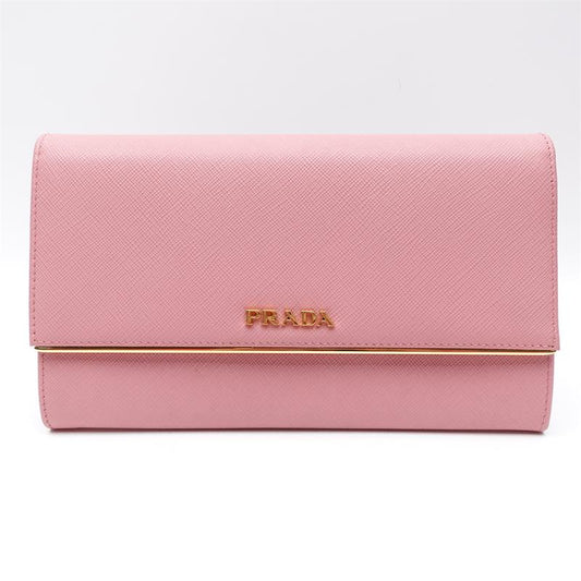 Prada Pink Saffiano Calfskin Clutch