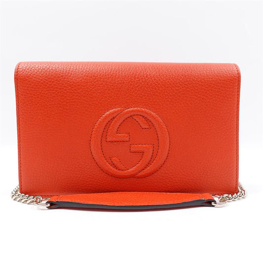 【DEAL】Pre-owned Gucci Soho WOC Orange Calfskin Crossbody Bag