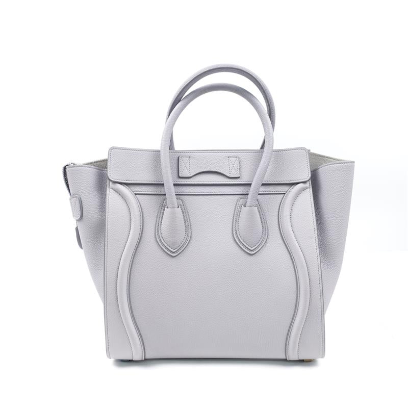 Pre-owned Celine White Luggage Calfskin Tote Bag