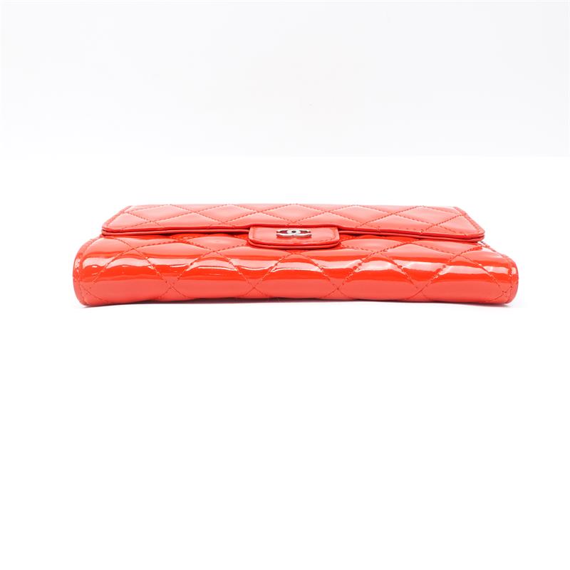 Pre-owned Chanel Orange Vernis Long Wallet