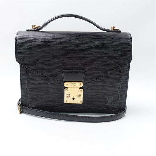 Pre-owned Louis Vuitton Monceau Black EPI Shoulder Bag