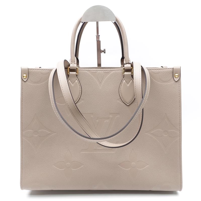 Pre-owned Louis Vuitton On The Go Grey Calfskin Tote-TS