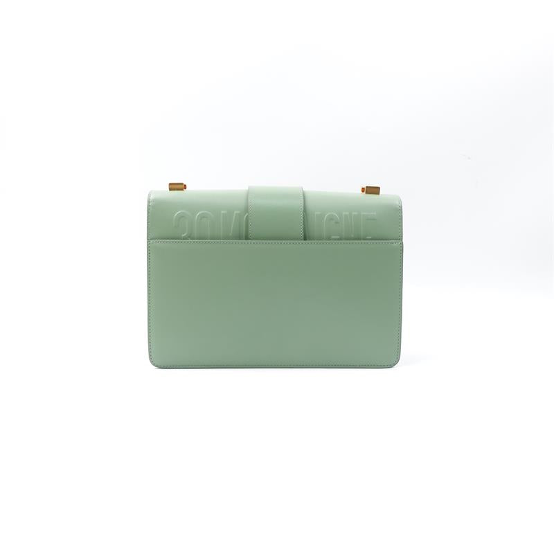 Pre-owned Dior Montaigne Green Calfskin Shoulder Bag-HZ