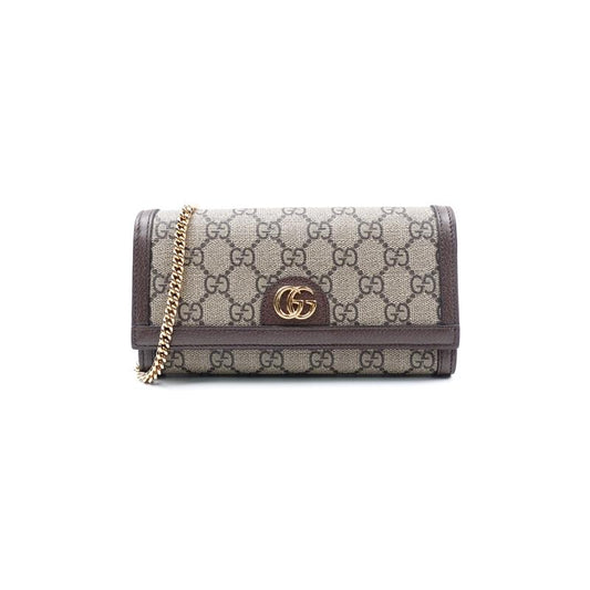 Pre-owned Gucci WOC Beige Coated Canvas Crossbody Bag