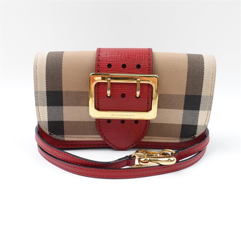 [Deal]Pre-owned Burberry Red Canvas Crossbody-TS