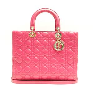 Dior Lady Rose Red Lambskin Crossbody Bag