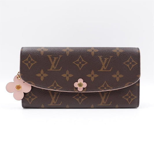 Pre-owend Louis Vuitton Brown Coated Canvas Long Wallet