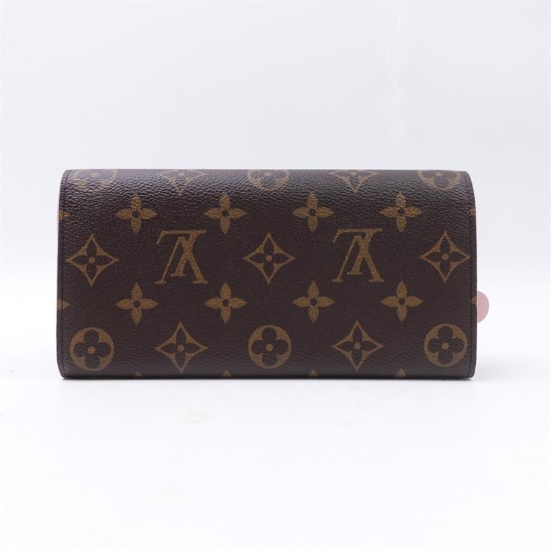 Pre-owned Louis Vuitton Brown Coated Canvas Long Wallet