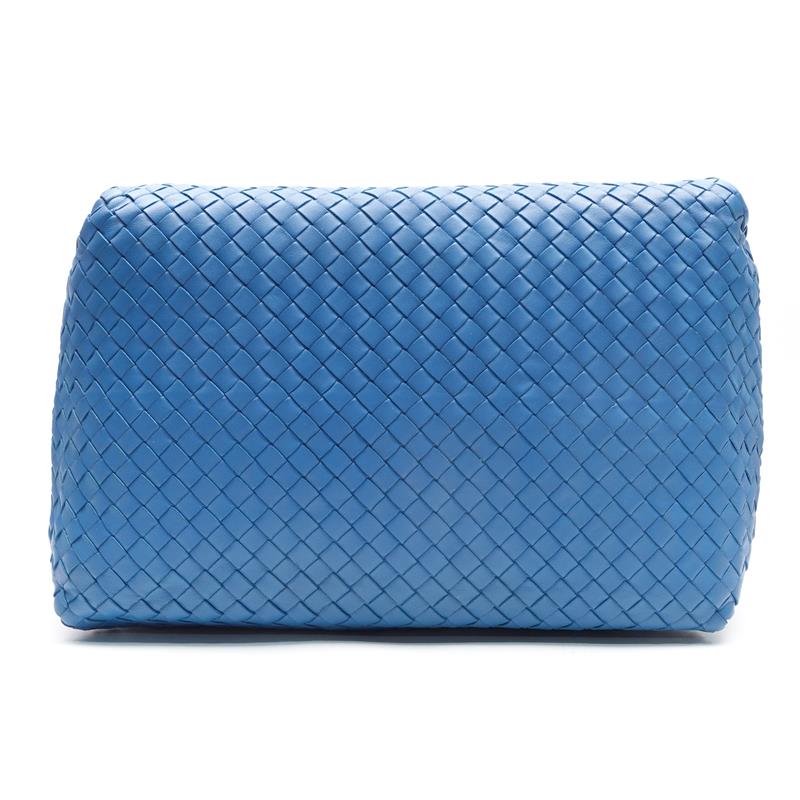 Pre-owned Bottega Veneta Blue Calfskin Shoulder Bag-HZ