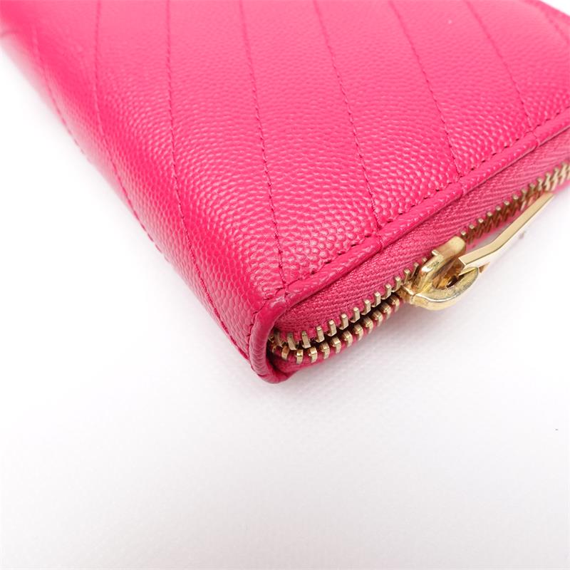 Pre-owned Saint Laurent Pink Calfskin Wallet