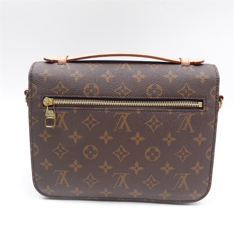 Pre-owned Louis Vuitton Pochette Metis Brown Monogram Canvas Satchel