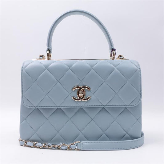 Pre-owned Chanel Trendy Blue Calfskin Crossbody