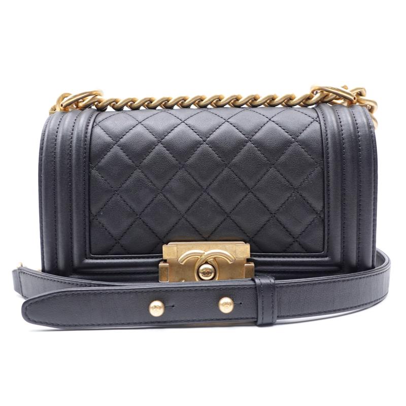 Pre-owned Chanel Leboy Black Calfskin Shoulder Bag