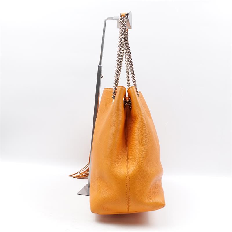 【DEAL】Gucci Soho Orange Calfskin Shoulder Bag with Tassel