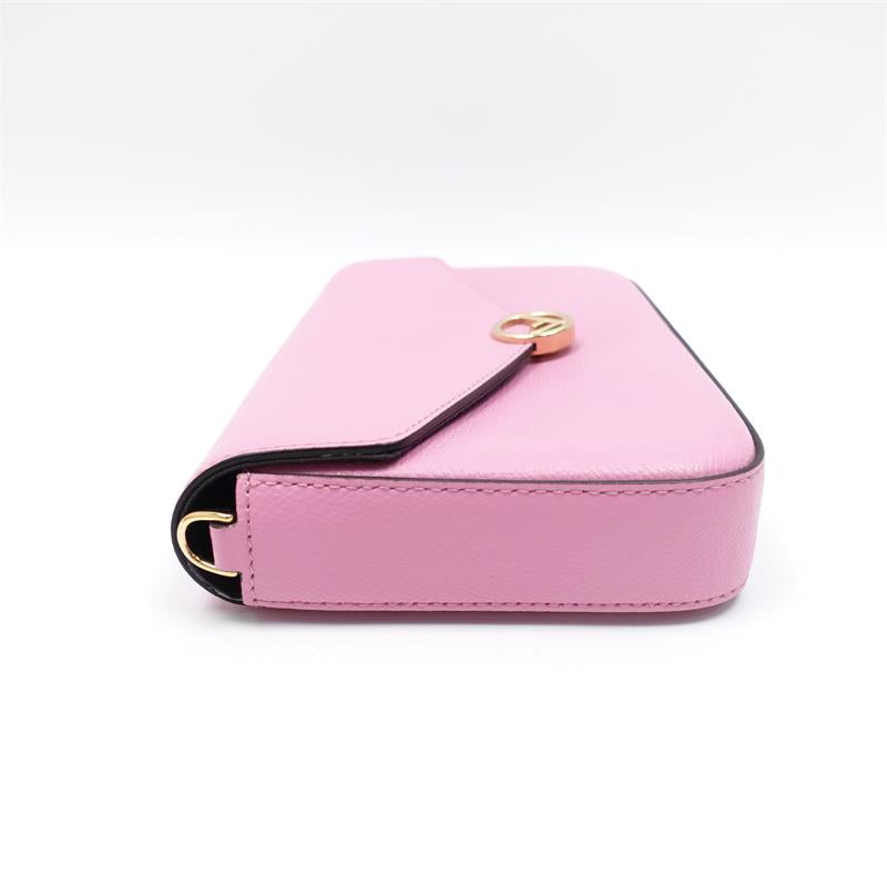 Pre-owned Fendi KAN I Pink Calfskin Crossbody