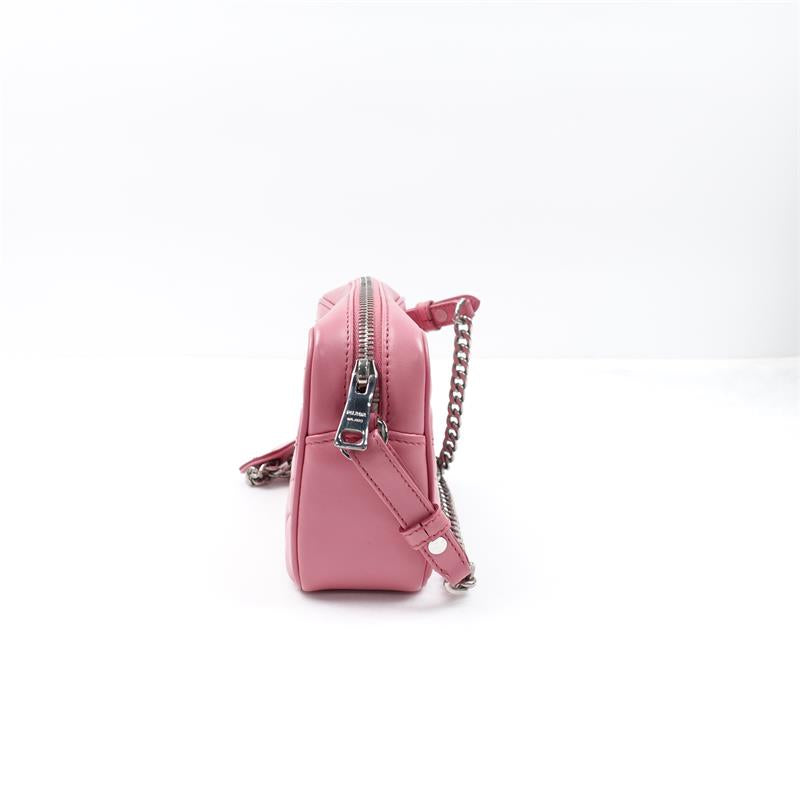 Pre-owed Prada Pink Calfskin Shoulder Bag