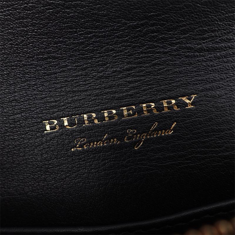 【DEAL】Pre-owned Burberry The Buckle Brown Canvas Shouler Bag - TS