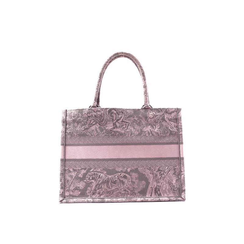 Pre-owned Dior Pink Booktote Canvas Tote