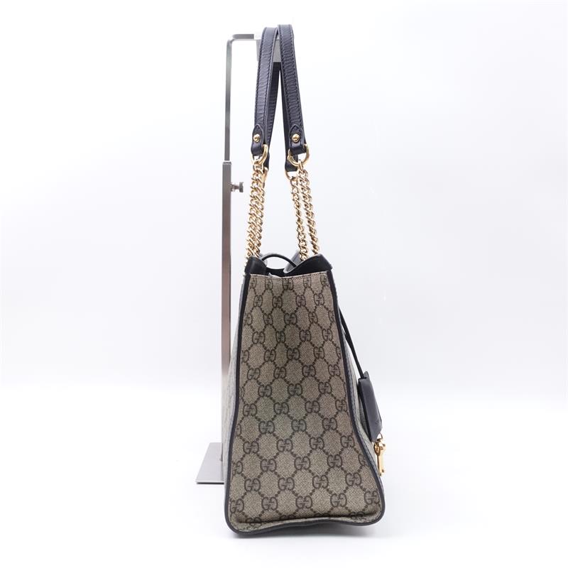 Pre-owned Gucci Black Padlovk Coted Canvas Tote