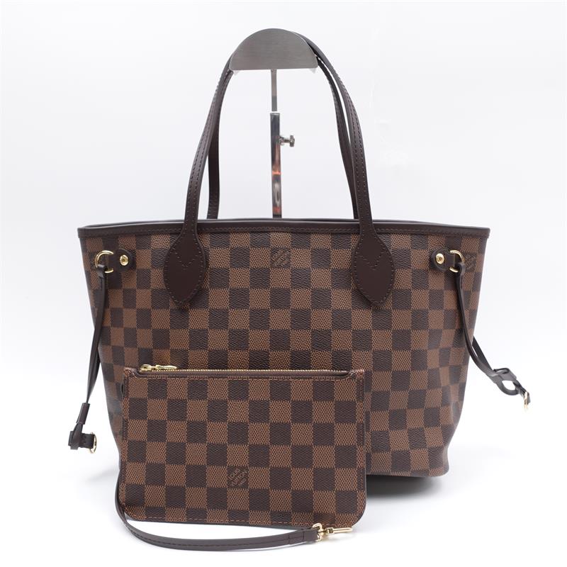 Pre-owned Louis Vuitton Neverfull Damier Eben Coated Canvas Tote Bag