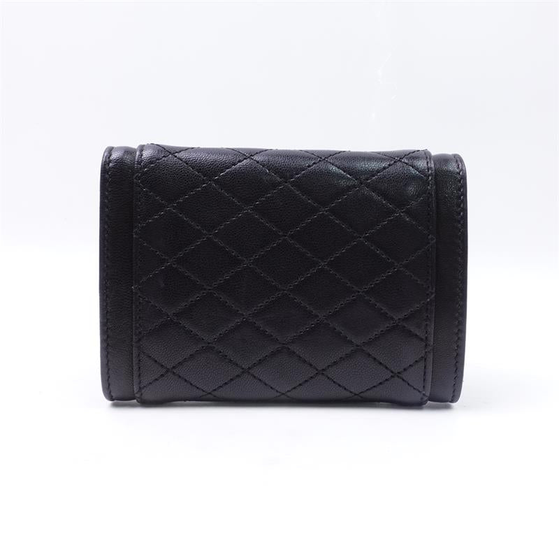 Pre-owned Saint Laurent Black Calfskin Wallet