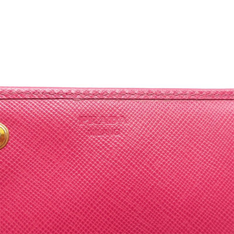 Pre-owned Prada Rose Pink  Calfskin Long Wallet