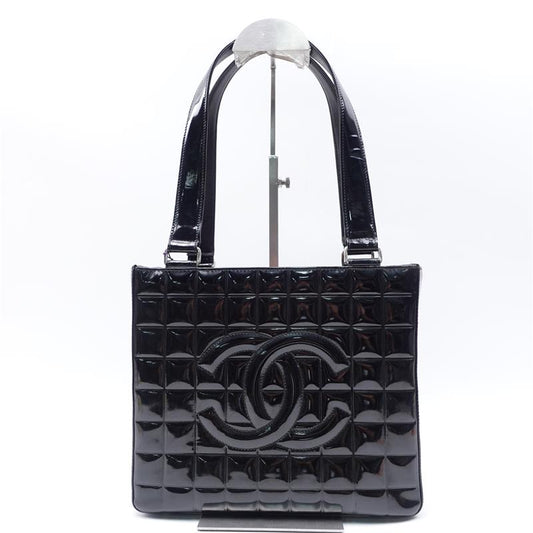 Pre-owned Chanel Black Vernis Shoulder Bag-TS