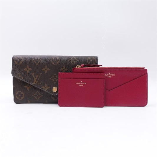 Pre-owned Louis Vuitton Jeanne Monogram 3 in 1 Coated Canvas Wallet