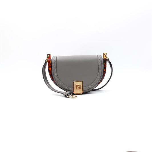 Pre-owned Fendi Moonlight Grey Calfskin Shoulder Bag-HZ