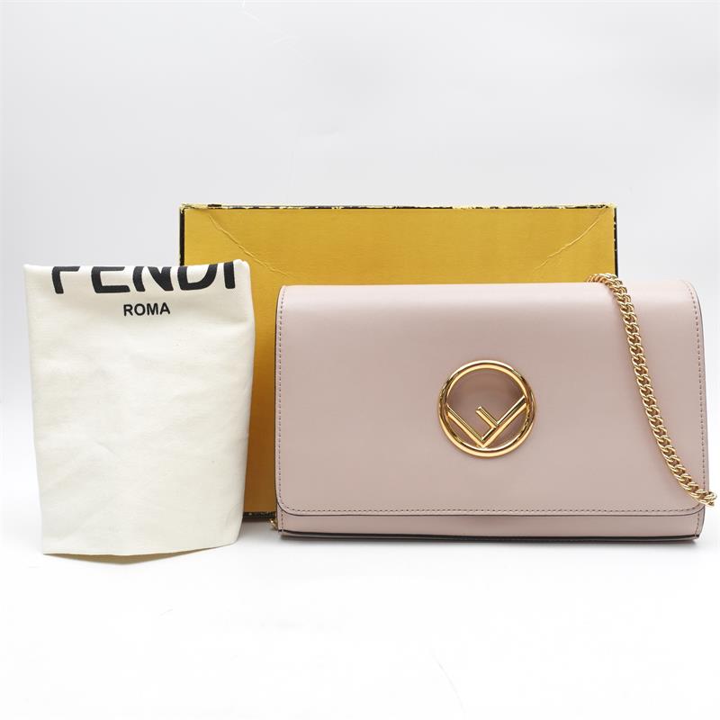 [Deal] Pre-owned Fendi Kan If Pink Calfskin Shoulder Bag