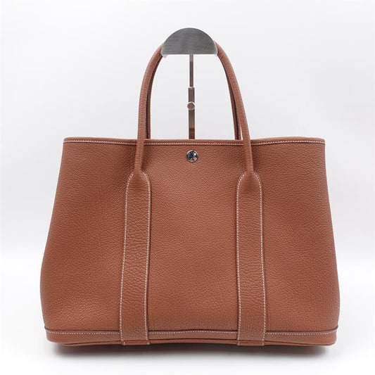 Pre-ownd Hermes Graden Party 36 Brown Calfskin Tote