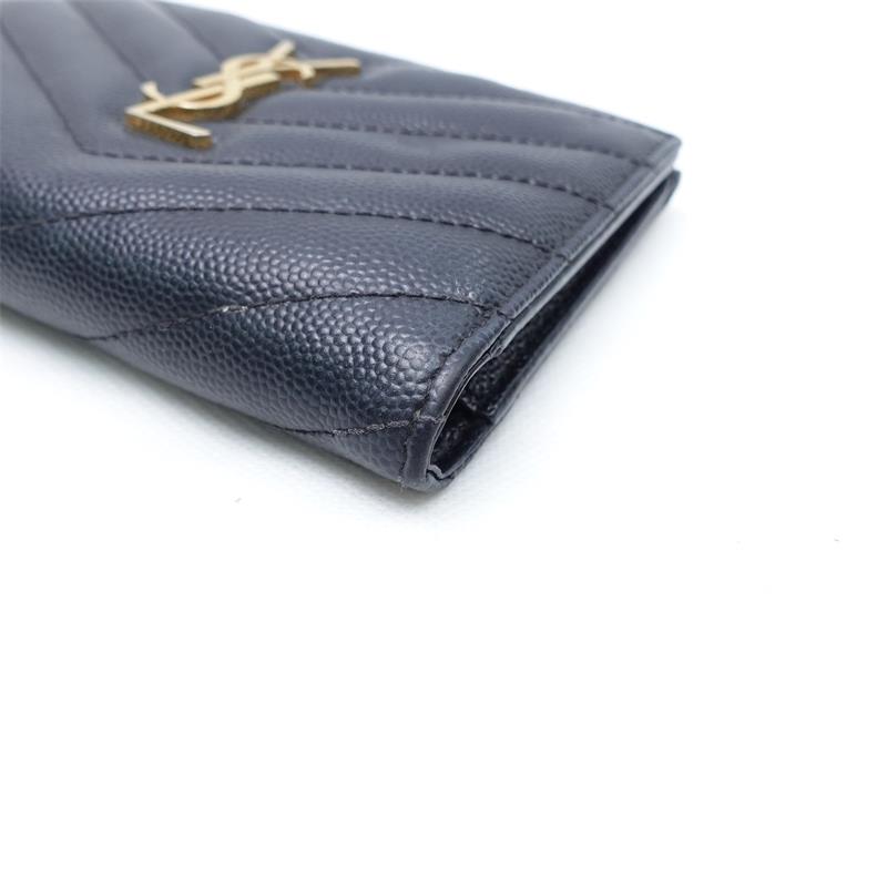 Pre-owned Saint Laurent Monogramme Black Calfskin Wallet